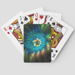 Jeu De Cartes Fleur d'Imaginaire lumineux, Fractale Abstraite co