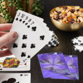 Jeu De Cartes Fleur d'Iris Bleu Violet (In Situ)