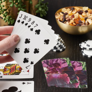 Jeu De Cartes Fleur d'Iris pourpre foncé