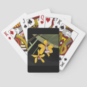 Jeu De Cartes Fleur d'orchidée jaune botanique tropicale (dos)