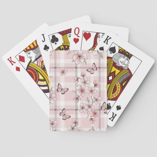 Jeu De Cartes Fleur Élégante de Papillon (2) (dos)