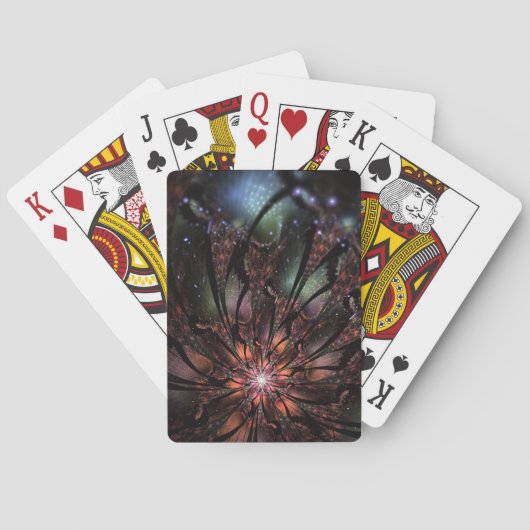 Jeu De Cartes Fleur imaginaire fractale douce et tendresse invit (dos)