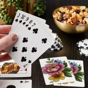 Jeu De Cartes Fleur inspirée de la porcelaine