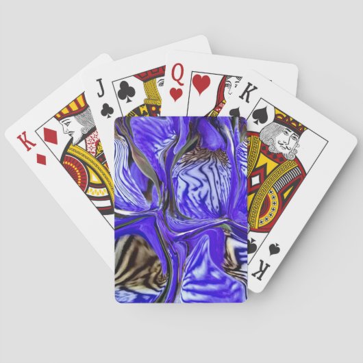 Jeu De Cartes Fleur Iris Violet (dos)