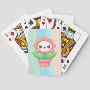 Jeu De Cartes Fleur mignonne, capricieuse en pot