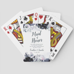 Jeu De Cartes Fleur Nocturne domestique d'honneur Personnalisée