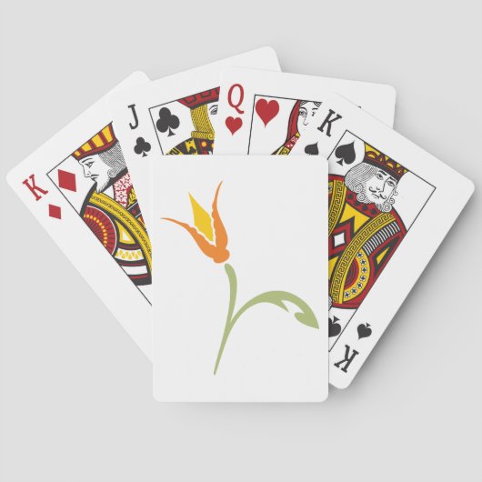 Jeu De Cartes Fleur orange (dos)