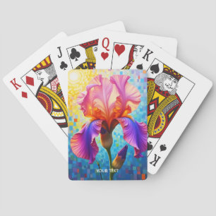 Jeu De Cartes Fleur orange rose fantaisie mignonne