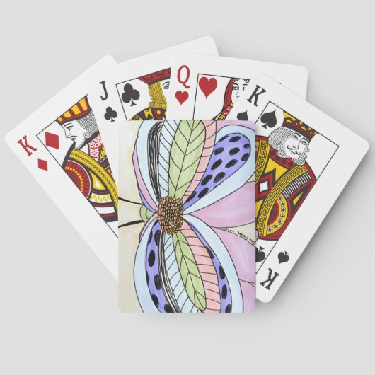 Jeu De Cartes Fleur Papillon Vierge (dos)