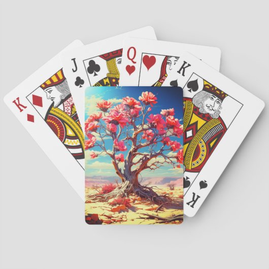 Jeu De Cartes Fleur rose (dos)