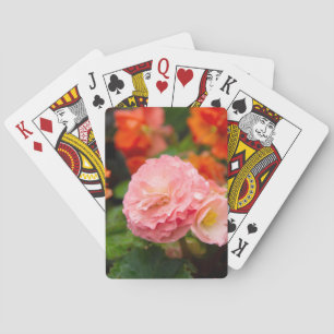 Jeu De Cartes Fleur rose délicate après la pluie