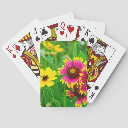 Jeu De Cartes fleur sauvage des Prairies dans le Hill Country (dos)