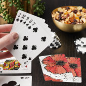 Jeu De Cartes Fleur sur un arrière - plan blanc (In Situ)