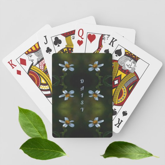 Jeu De Cartes Fleur vert foncé