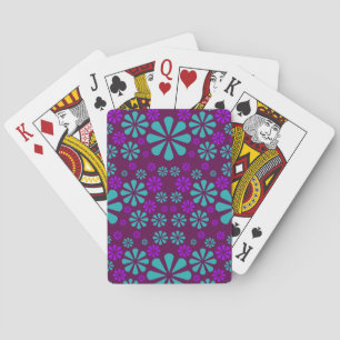 Jeu De Cartes Fleurs Abstraites jouant aux cartes