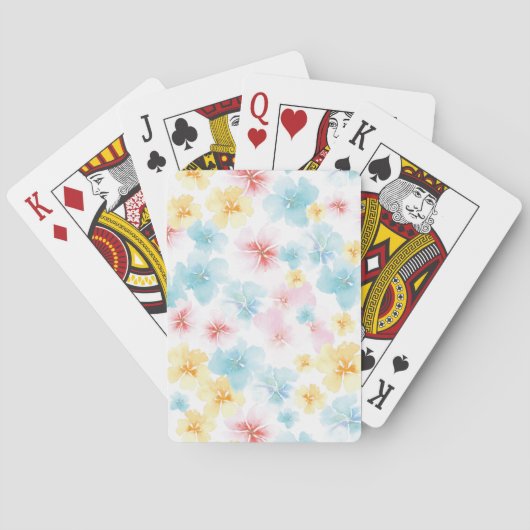 Jeu De Cartes Fleurs aquarelles (dos)