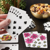 Jeu De Cartes Fleurs blanches et roses (In Situ)