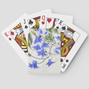 Jeu De Cartes Fleurs bleues