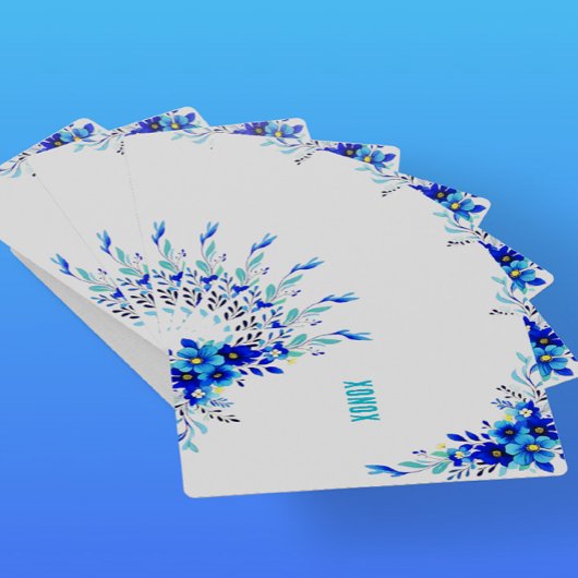 Jeu De Cartes Fleurs Bleues XONOX Original