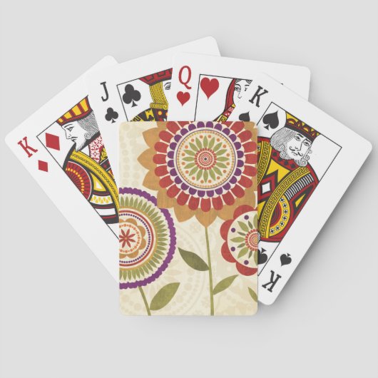 Jeu De Cartes Fleurs contemporaines d'automne (dos)