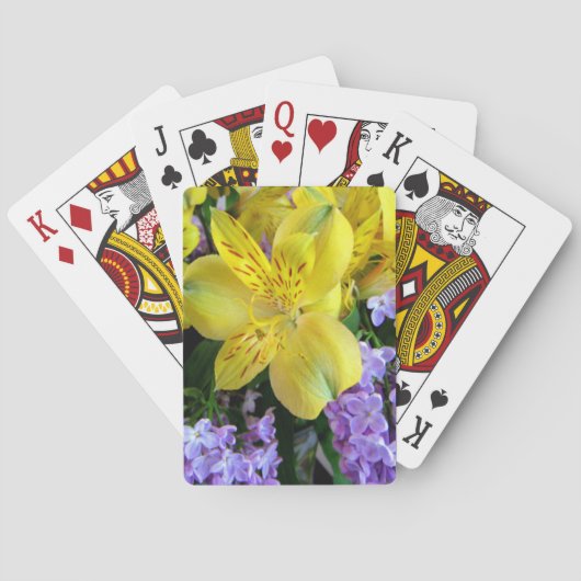 Jeu De Cartes Fleurs d'Alstroemeria et de Lilacs (dos)