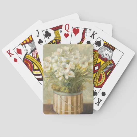 Jeu De Cartes Fleurs dans une boîte de casquette (dos)