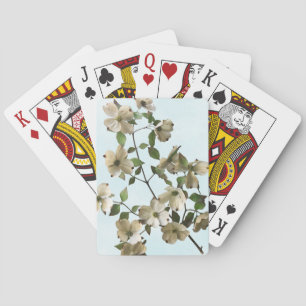 Jeu De Cartes Fleurs de bois de chien blanc fleurissant