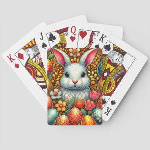 Jeu De Cartes Fleurs de BUNNY PÂQUES OEufs de Pâques ~