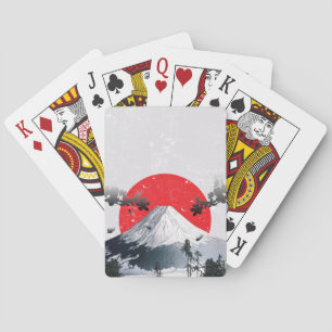 Jeu De Cartes Fleurs de cerisiers Mont Fuji Japon