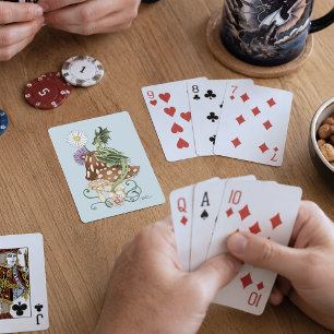 Jeu De Cartes Fleurs de Champignon de Dragon Fantastique Vert Ca