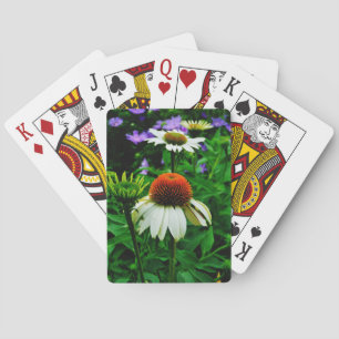 Jeu De Cartes Fleurs de cônes blanches et orange