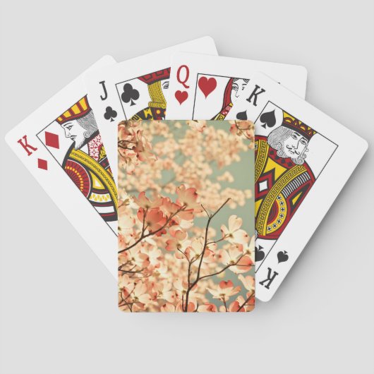 Jeu De Cartes Fleurs de Cornouiller Rose (dos)