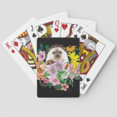 Jeu De Cartes Fleurs de hérisson mignonnes (dos)