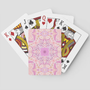 Jeu De Cartes Fleurs de jardin rétro en rose