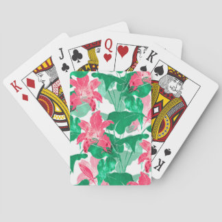 Jeu De Cartes Fleurs de la nature colorée Motif Feuille