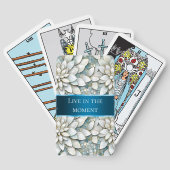 Jeu De Cartes Fleurs de Lotus Bleues Blances (Verso)