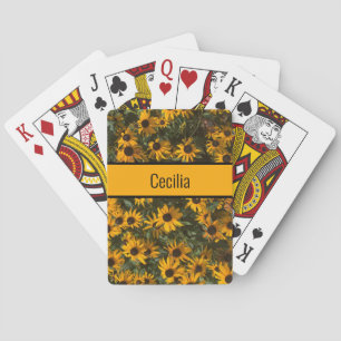 Jeu De Cartes Fleurs de Marguerite à œil noir personnalisées