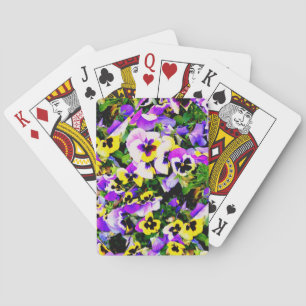 Jeu De Cartes fleurs de pansement multicolore