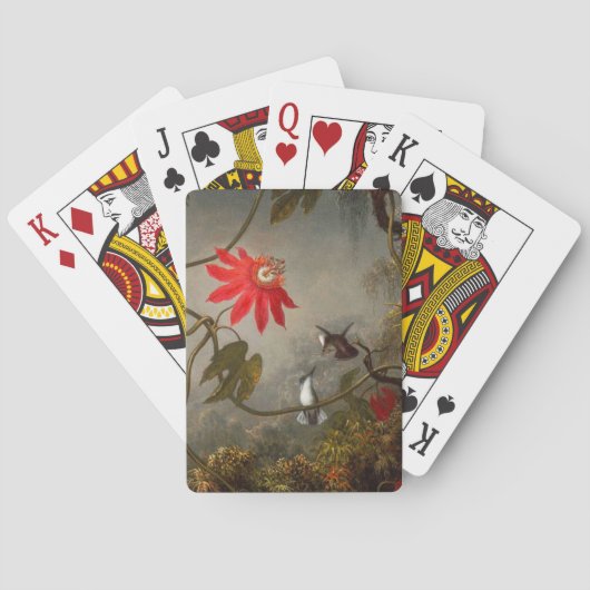 Jeu De Cartes Fleurs de passion avec tête de colibris (dos)