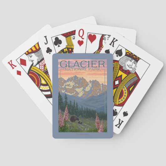 Jeu De Cartes Fleurs de ressort - parc national de glacier, la (dos)