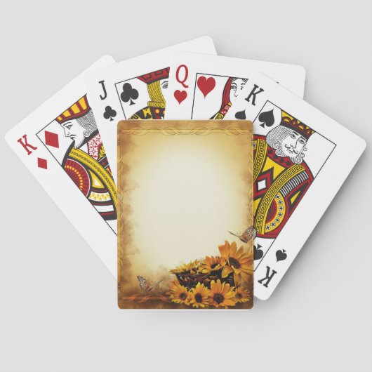 Jeu De Cartes Fleurs de soleil (dos)