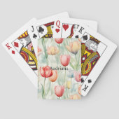 Jeu De Cartes Fleurs de tulipe jaune rouge de ferme (dos)