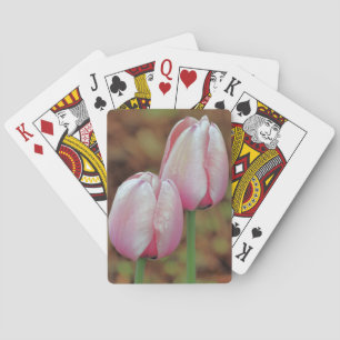 Jeu De Cartes Fleurs De Tulipes Roses Avec Arroses