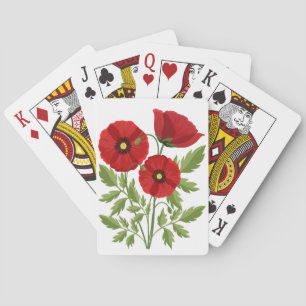 Jeu De Cartes Fleurs d'été joyeuses floraison de pavot