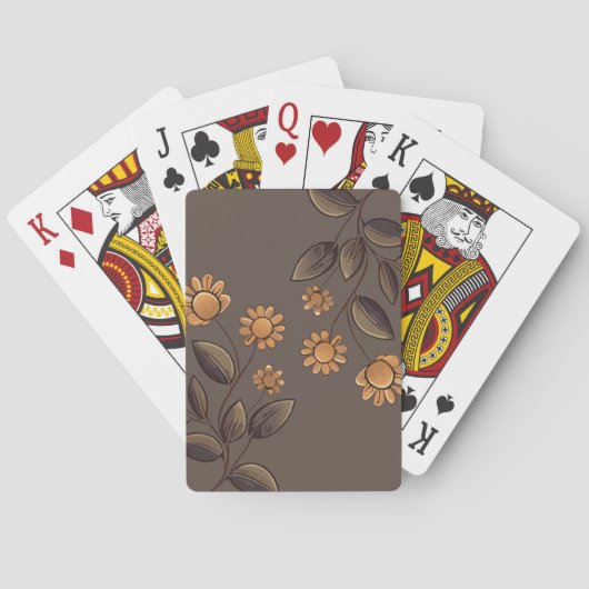 Jeu De Cartes Fleurs d'or (dos)
