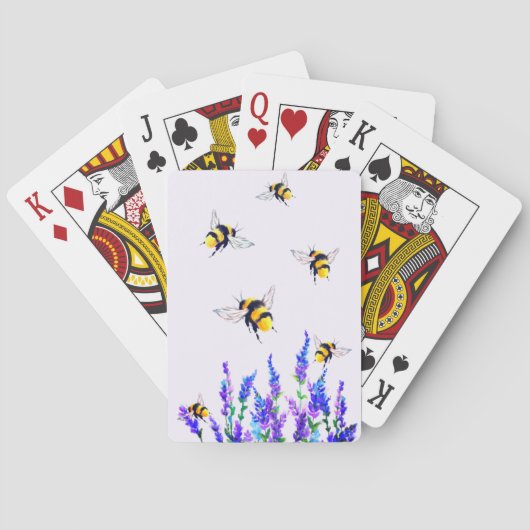 Jeu De Cartes Fleurs et abeilles Jouer des cartes (dos)