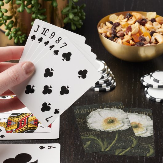 Jeu De Cartes Fleurs et feuille blancs (In Situ)