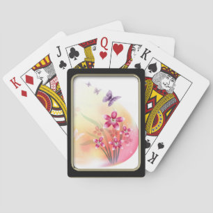 Jeu De Cartes Fleurs et papillons Jouer des cartes