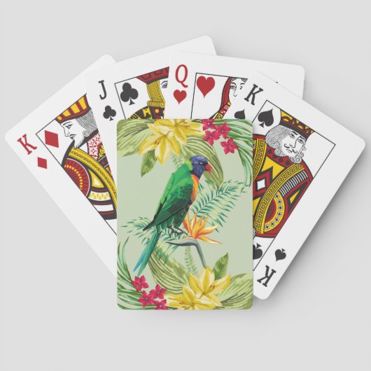 Jeu De Cartes Fleurs Exotiques Et Parrot (dos)