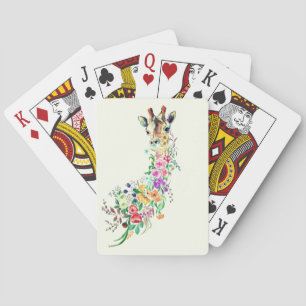 Jeu De Cartes Fleurs Giraffe Jouer Cartes